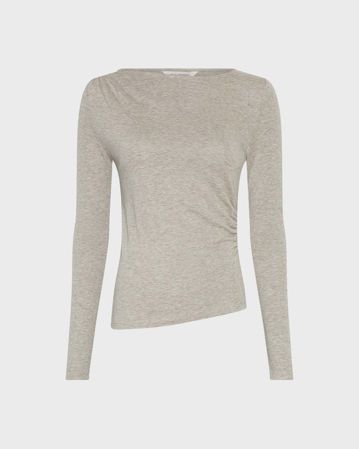 MSCHMelisse B Top Light Grey Melange