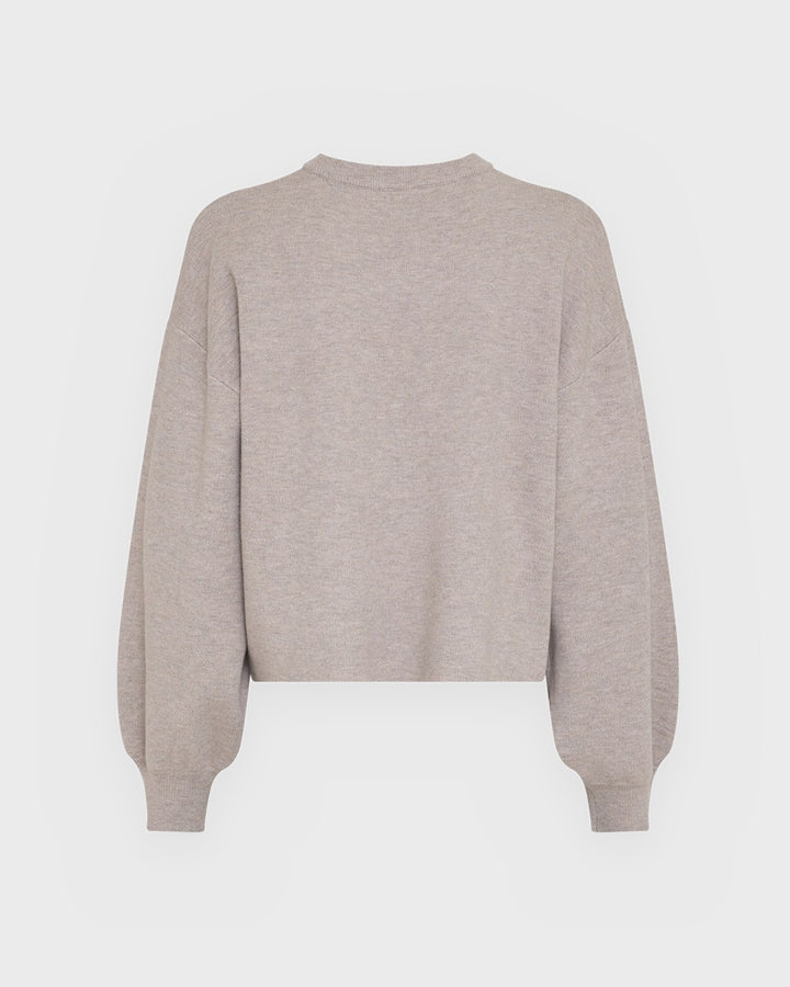 Moss Copenhagen Pullover MSCHMercy East Pullover Warm Light Grey – Bild 3