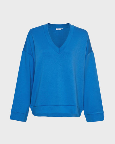 Moss Copenhagen Pullover MSCHPetua Ima Q V Sweatshirt Palace Blue myMEID