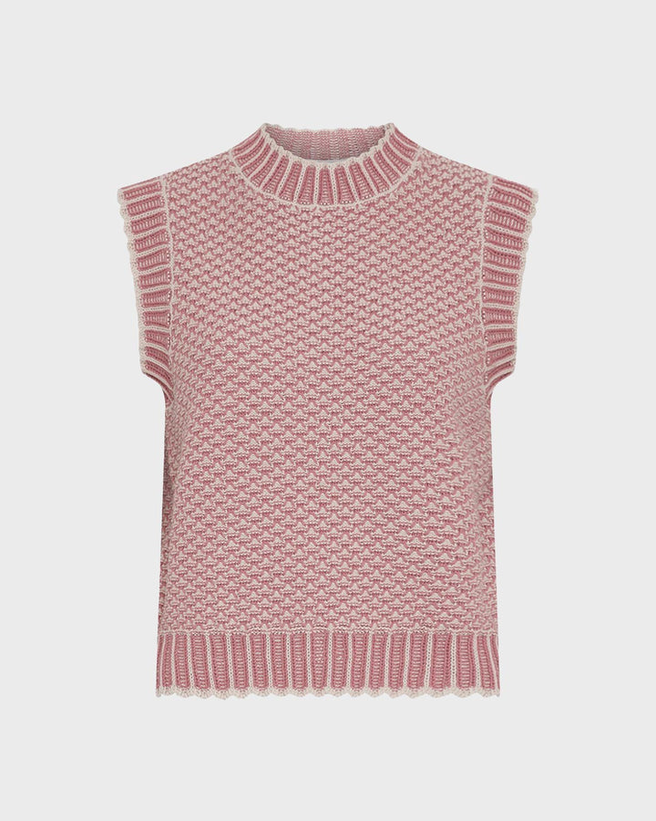 MSCHPilla Vest Oatmeal/ Faded Rose