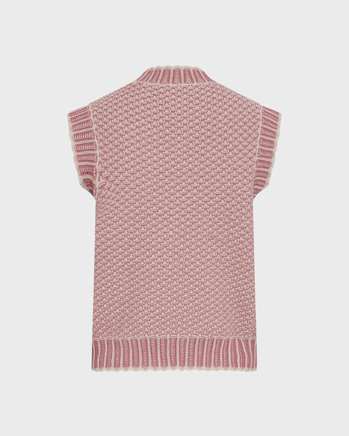 MSCHPilla Vest Oatmeal/ Faded Rose