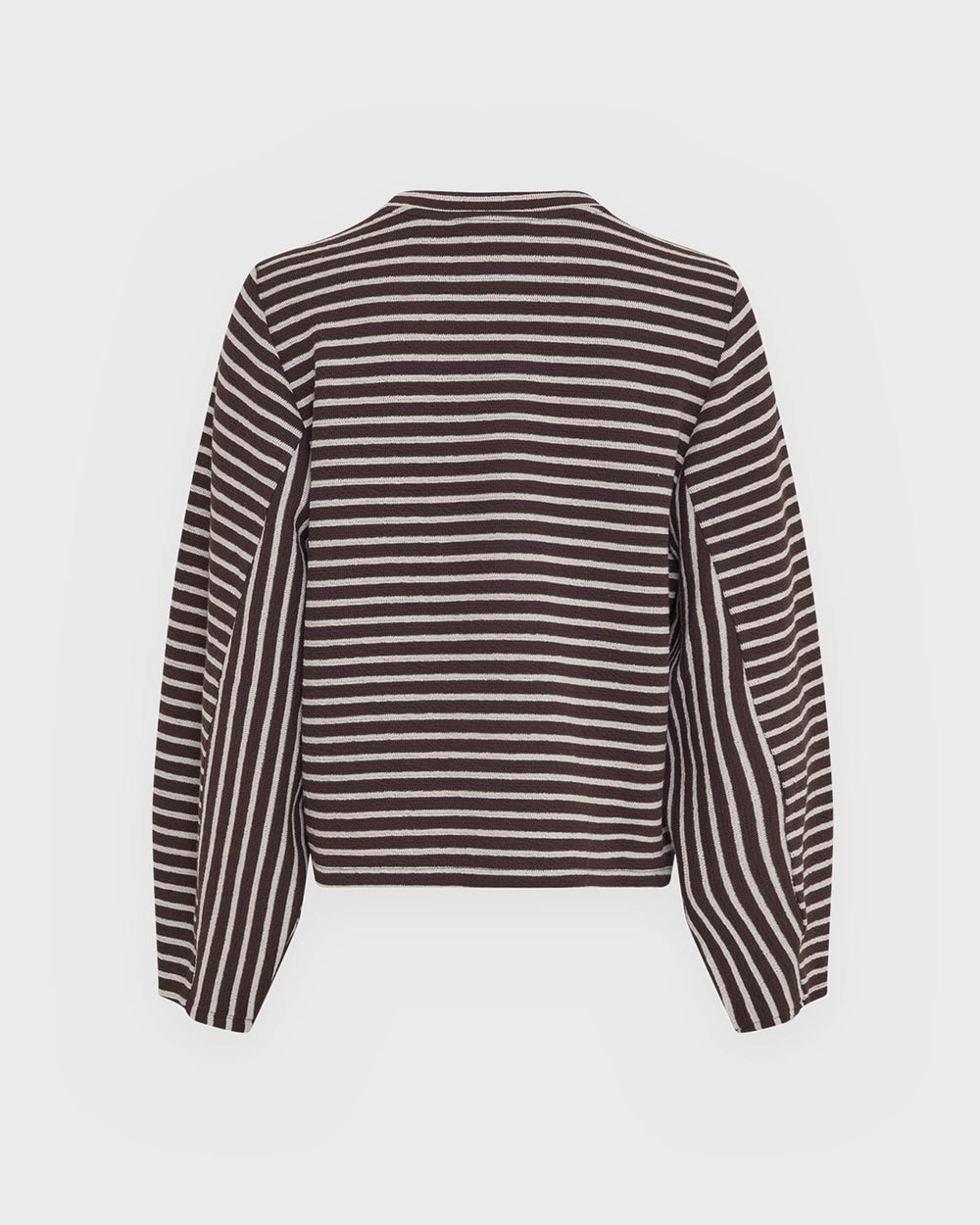 Moss Copenhagen Sweatshirt MSCHSofiaSweatshirt Stripe Molé/Oatmeal – Bild 2