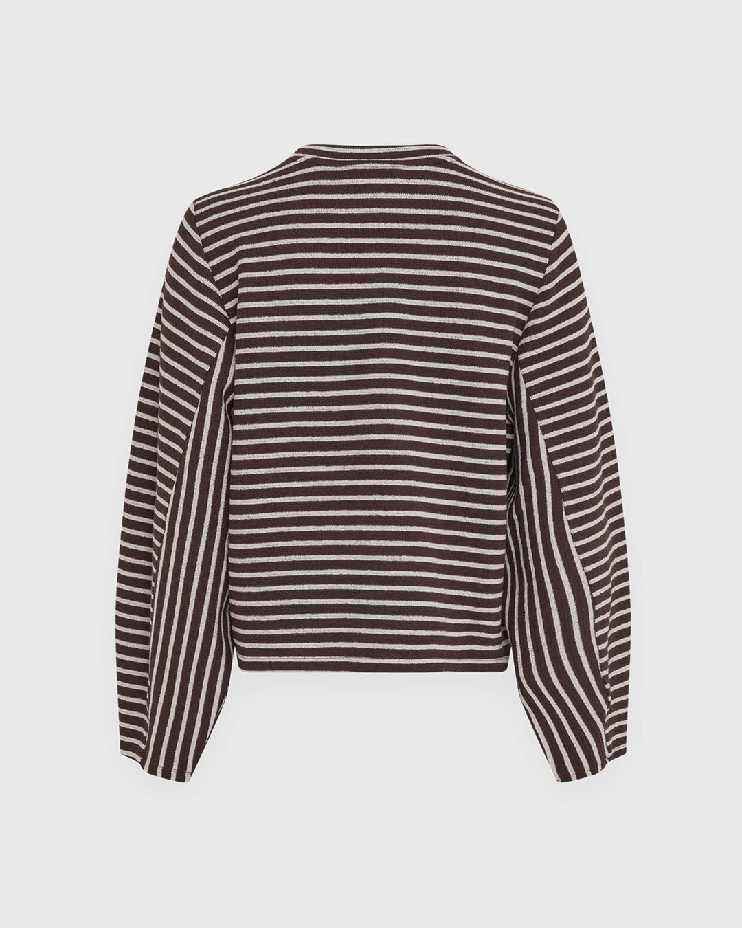 Moss Copenhagen Sweatshirt MSCHSofiaSweatshirt Stripe Molé/Oatmeal – Bild 2