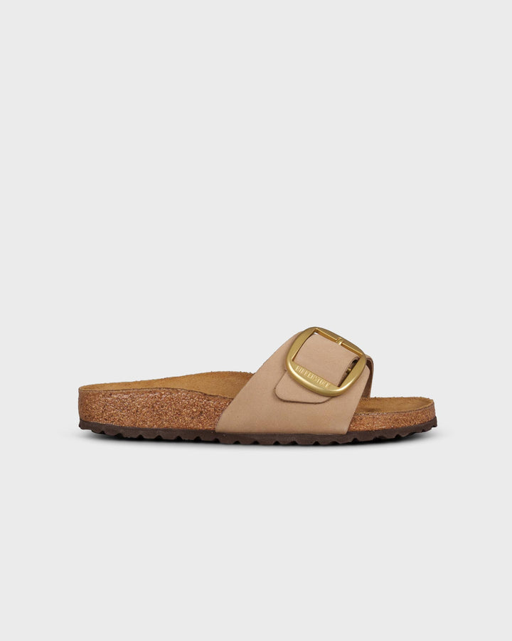 Madrid Big Buckle Natural Leather Nubuck Sandcastle