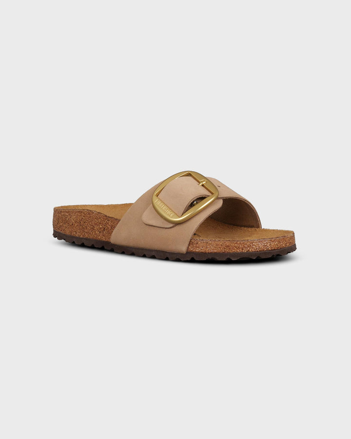 Madrid Big Buckle Natural Leather Nubuck Sandcastle