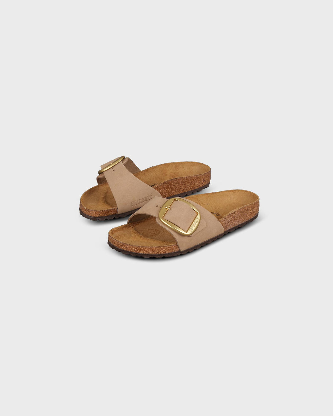 Madrid Big Buckle Natural Leather Nubuck Sandcastle