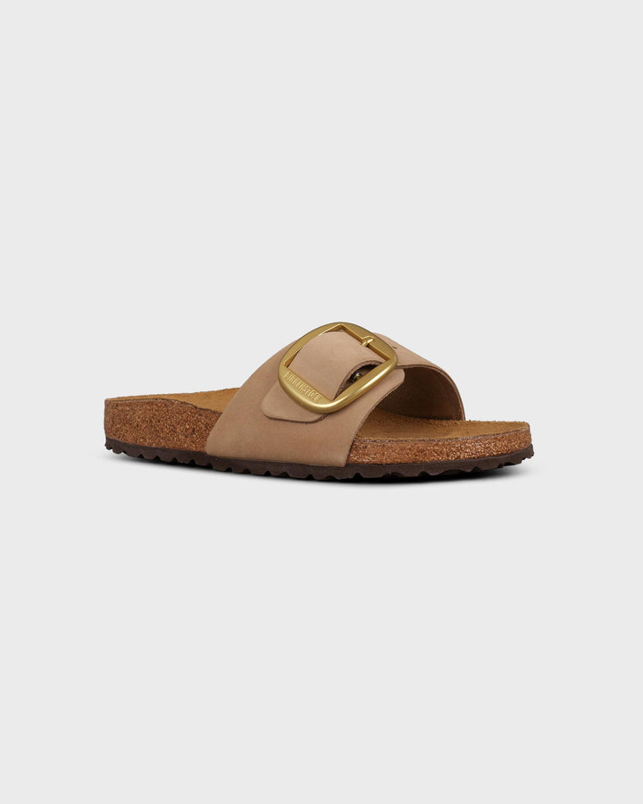 Madrid Big Buckle Natural Leather Nubuck Sandcastle