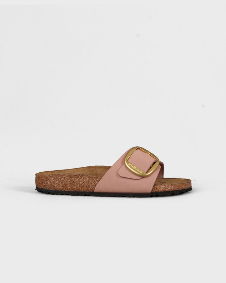 Madrid Big Buckle Nubuk Leather Soft Pink