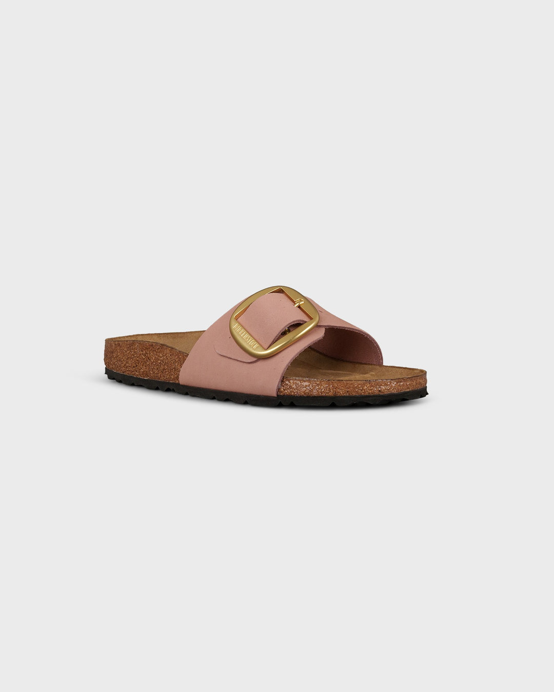 Madrid Big Buckle Nubuk Leather Soft Pink