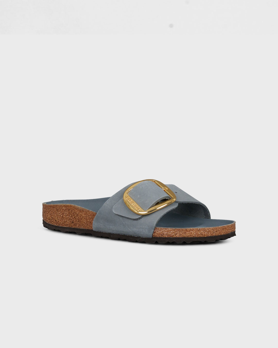Madrid Big Buckle Natural Leather Oiled Basalt Gray