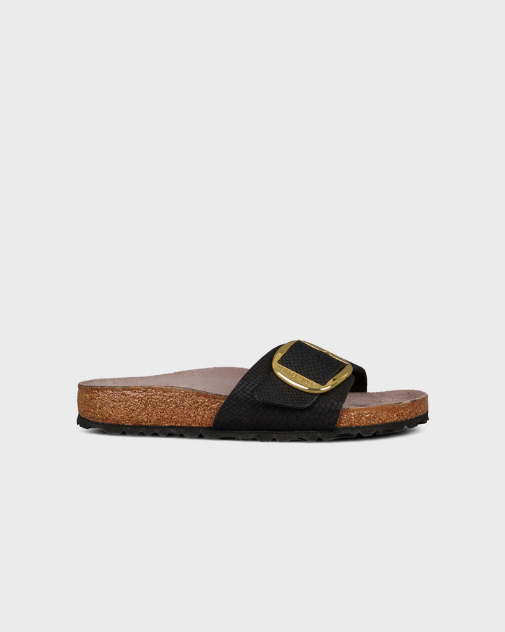 Madrid Big Buckle Synthetik Python Black