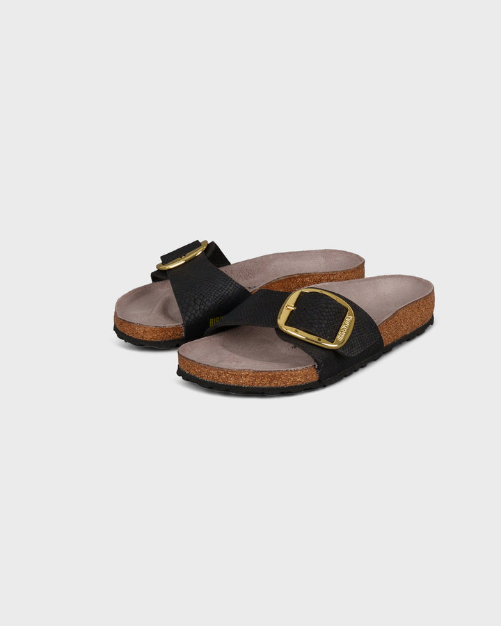 Madrid Big Buckle Synthetik Python Black – Bild 3