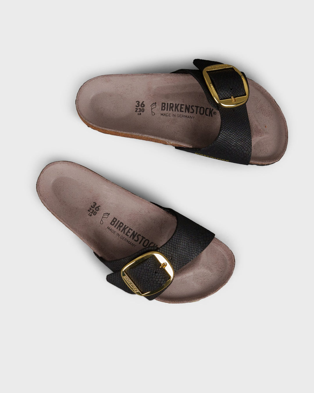 Madrid Big Buckle Synthetik Python Black – Bild 5
