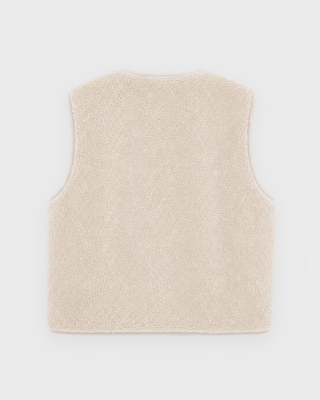 OH APRIL Weste Magnolia Reversible Fleece Vest Off White/Cow – Bild 3