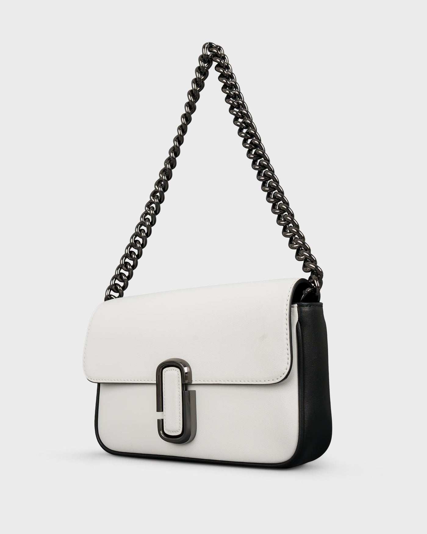 Marc Jacobs Umhängetasche The Bi-Color J Marc Shoulder Bag White Black myMEID