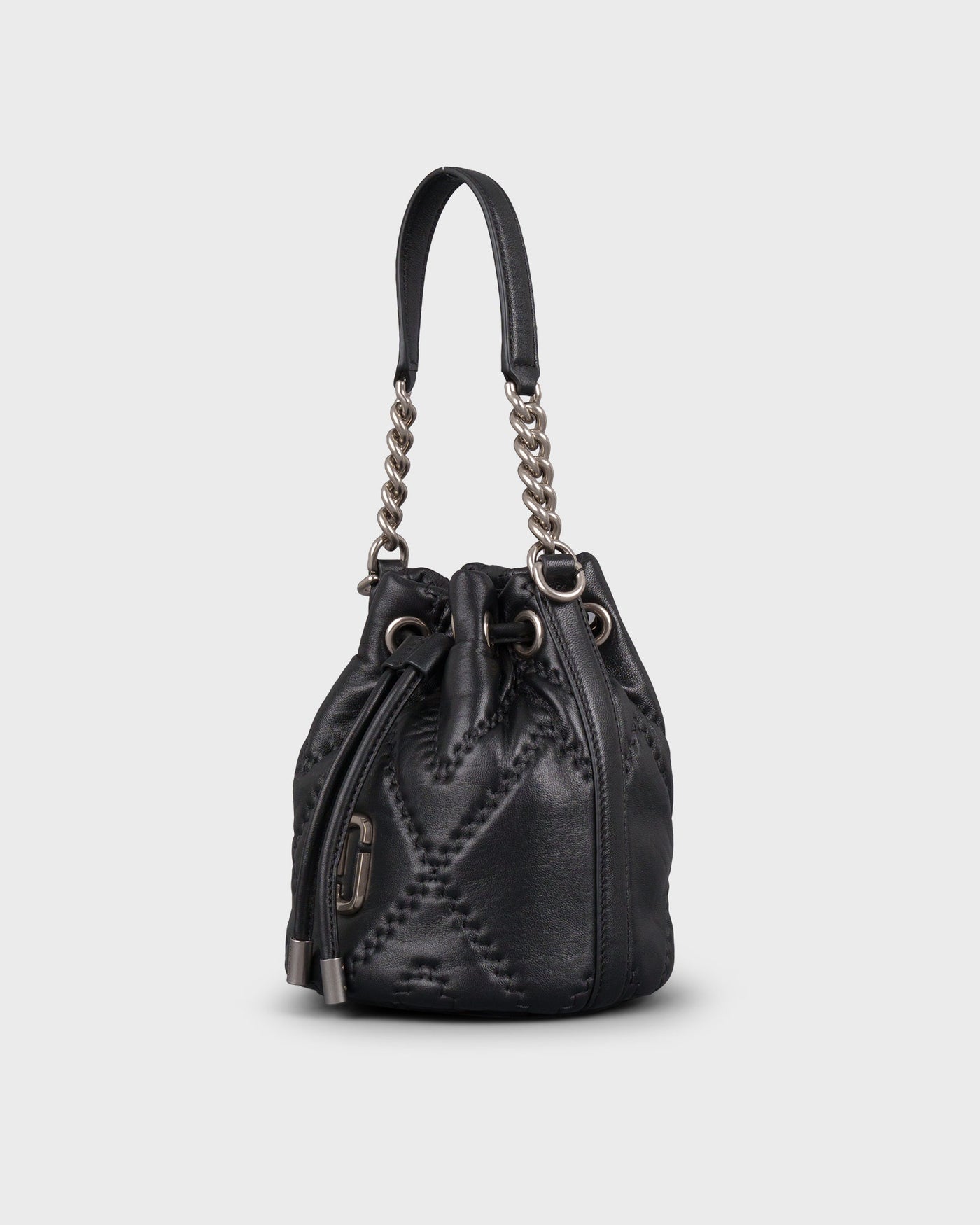 Marc Jacobs Umhängetasche The Bucket Quilted Leather J Marc Bucket Black myMEID