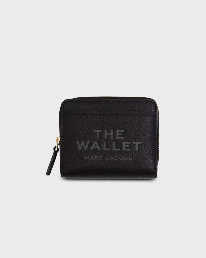 Marc Jacobs Geldbeutel The Leather Mini Compact Wallet Black