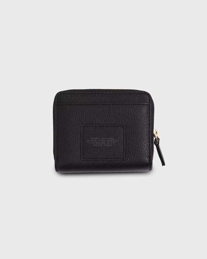 Marc Jacobs Geldbeutel The Leather Mini Compact Wallet Black