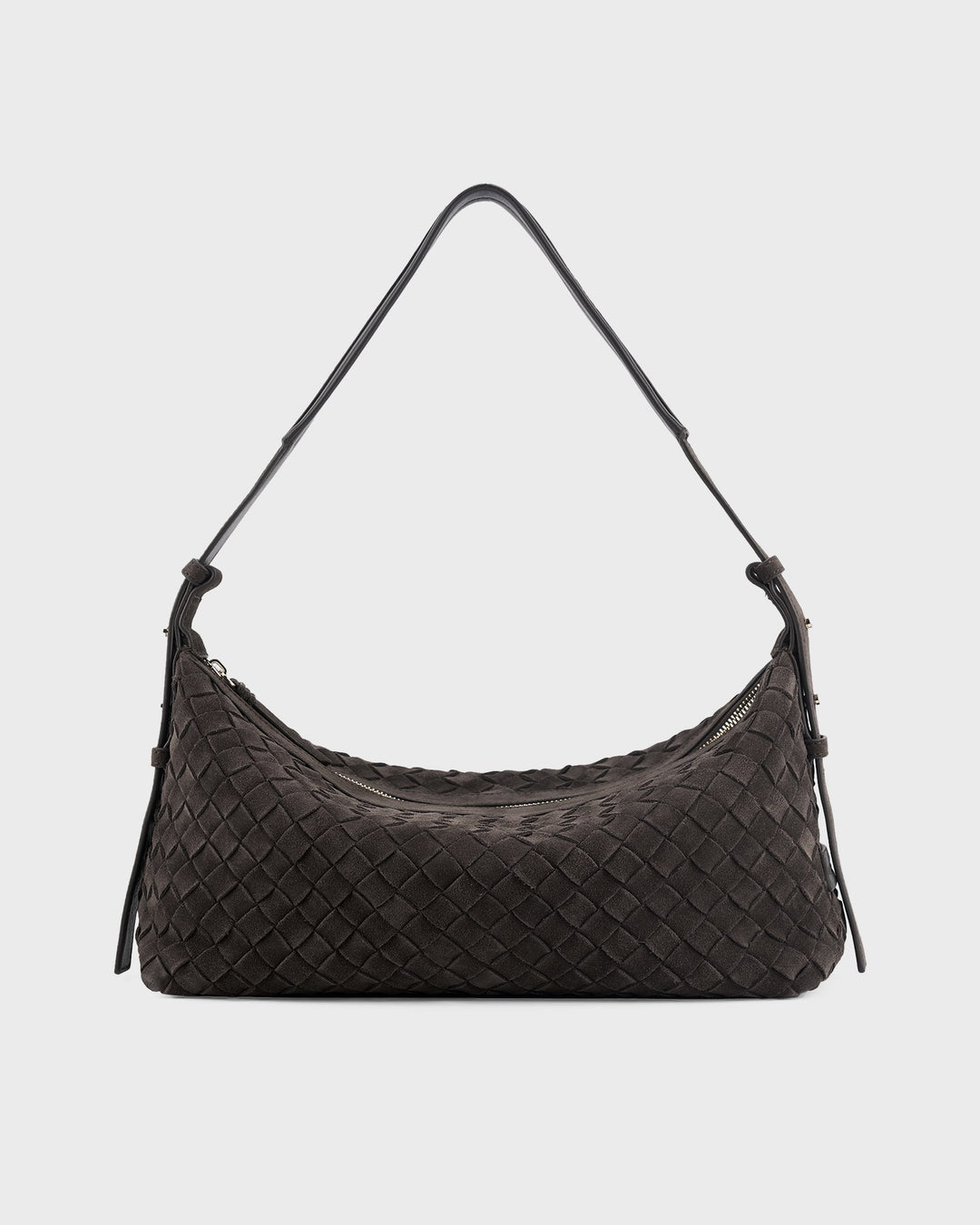 Les Visionnaires Handtasche Marie Baguette Weave Cozy Dark Brown