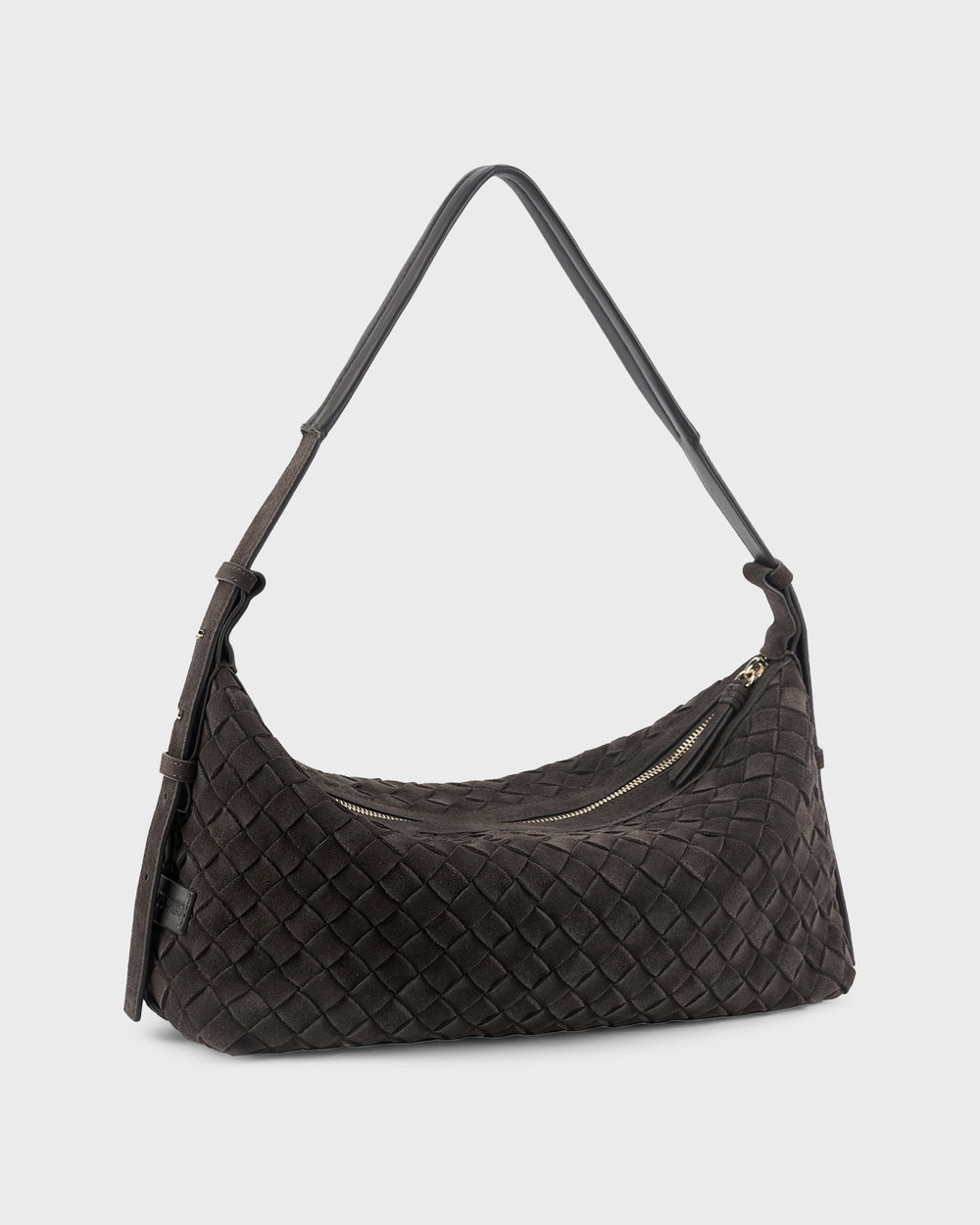 Les Visionnaires Handtasche Marie Baguette Weave Cozy Dark Brown – Bild 2