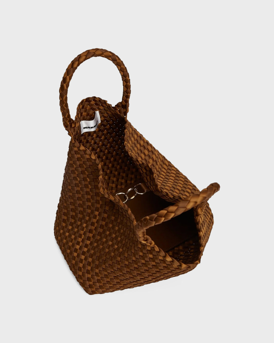 MARREA Handtasche Marrea Medium Caramel &Affogato Satin Stri – Bild 4