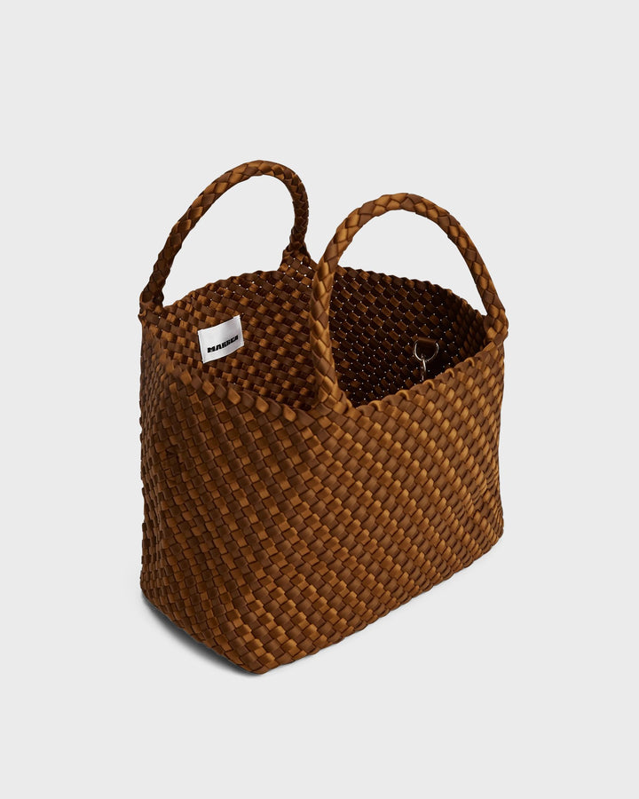 MARREA Handtasche Marrea Medium Caramel &Affogato Satin Stri – Bild 5