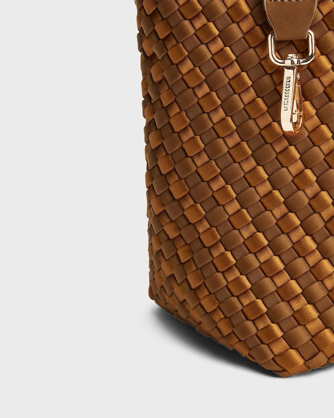 MARREA Handtasche Marrea Midi Caramel &Affogato Satin Stripe – Bild 4