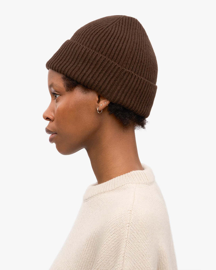 Merino Wool Beanie Coffee Brown