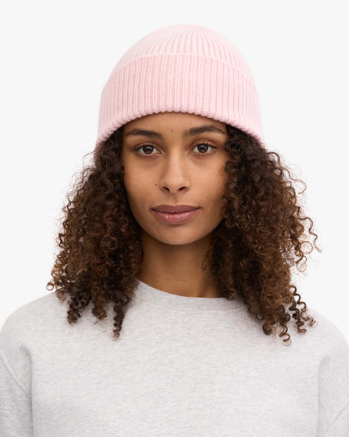 Merino Wool Beanie Faded Pink