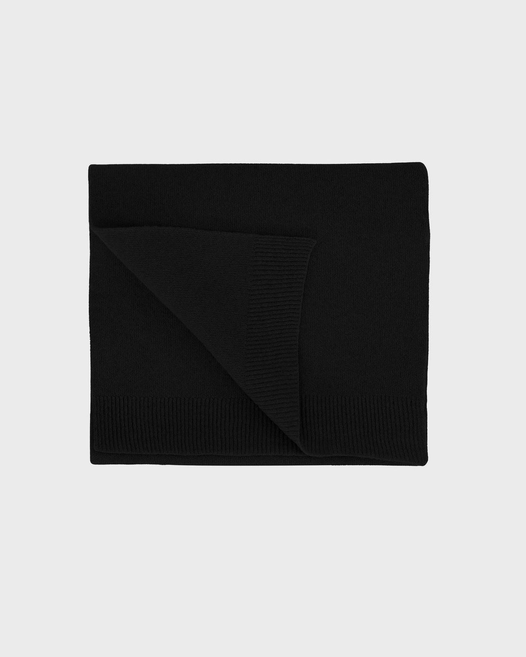 Merino Wool Scarf Deep Black