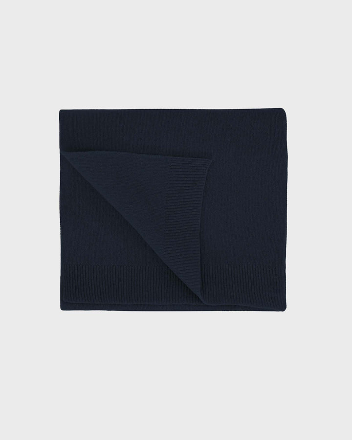 Merino Wool Scarf Navy Blue