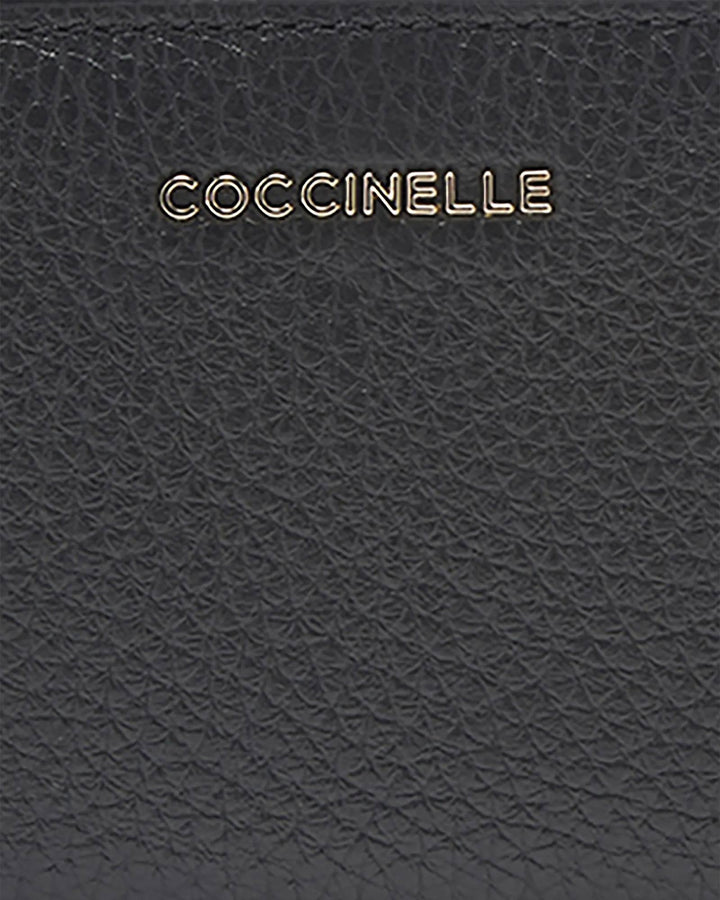 Coccinelle Börse Metallic Small Soft Black – Bild 3