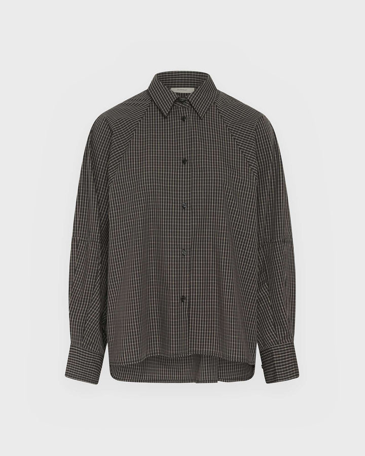 InWear Bluse Millesiw Loose Shirt Black Graphic Check