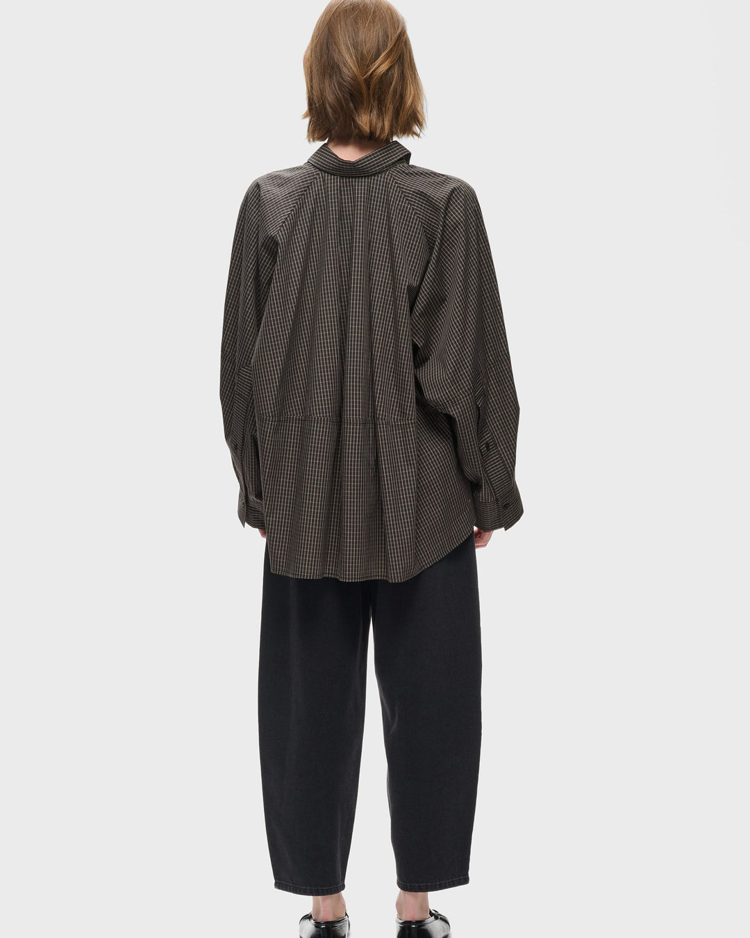 InWear Bluse Millesiw Loose Shirt Black Graphic Check – Bild 5