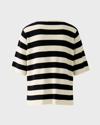 Pullover Stripe Offwhite Black myMEID