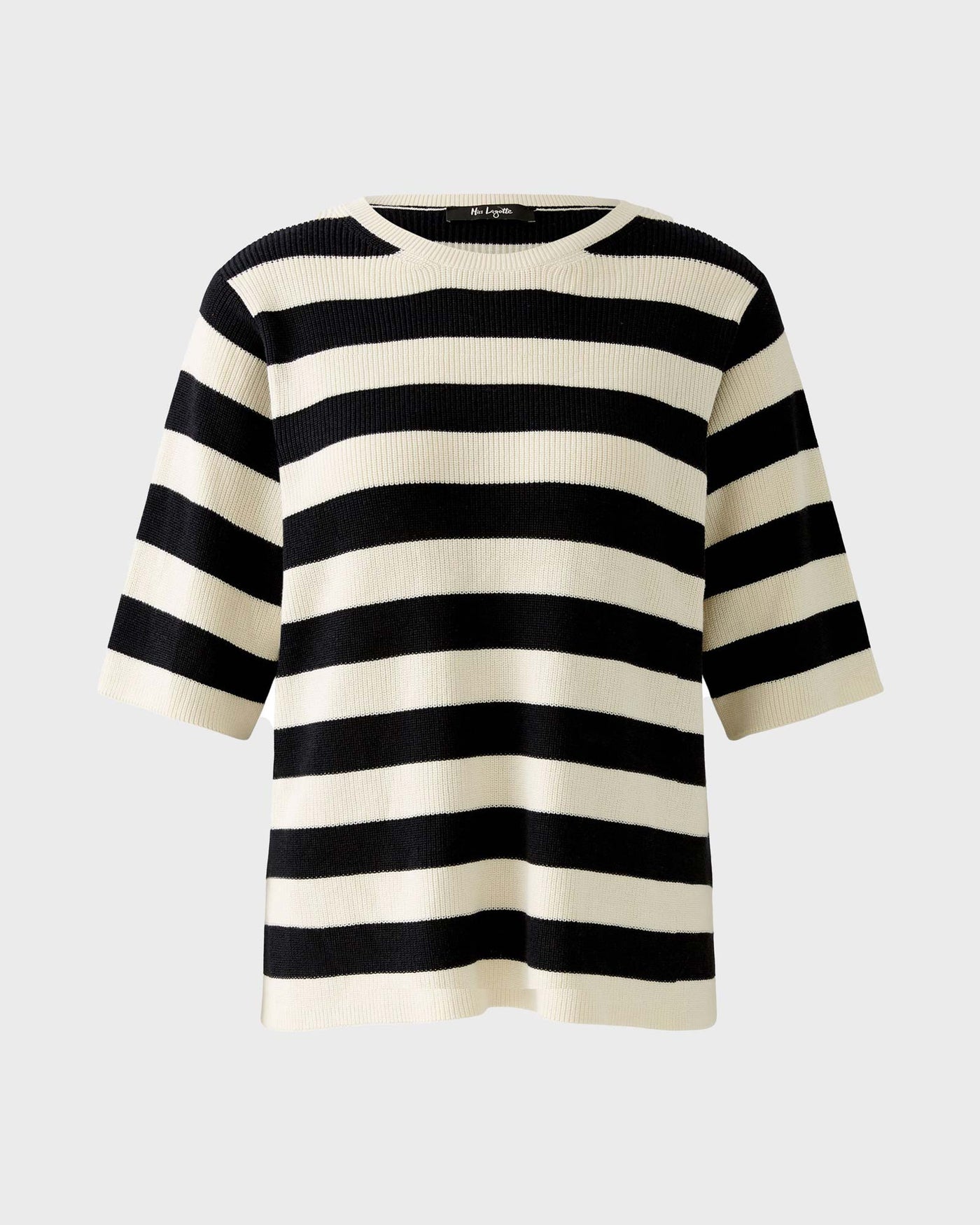 Pullover Stripe Offwhite Black myMEID