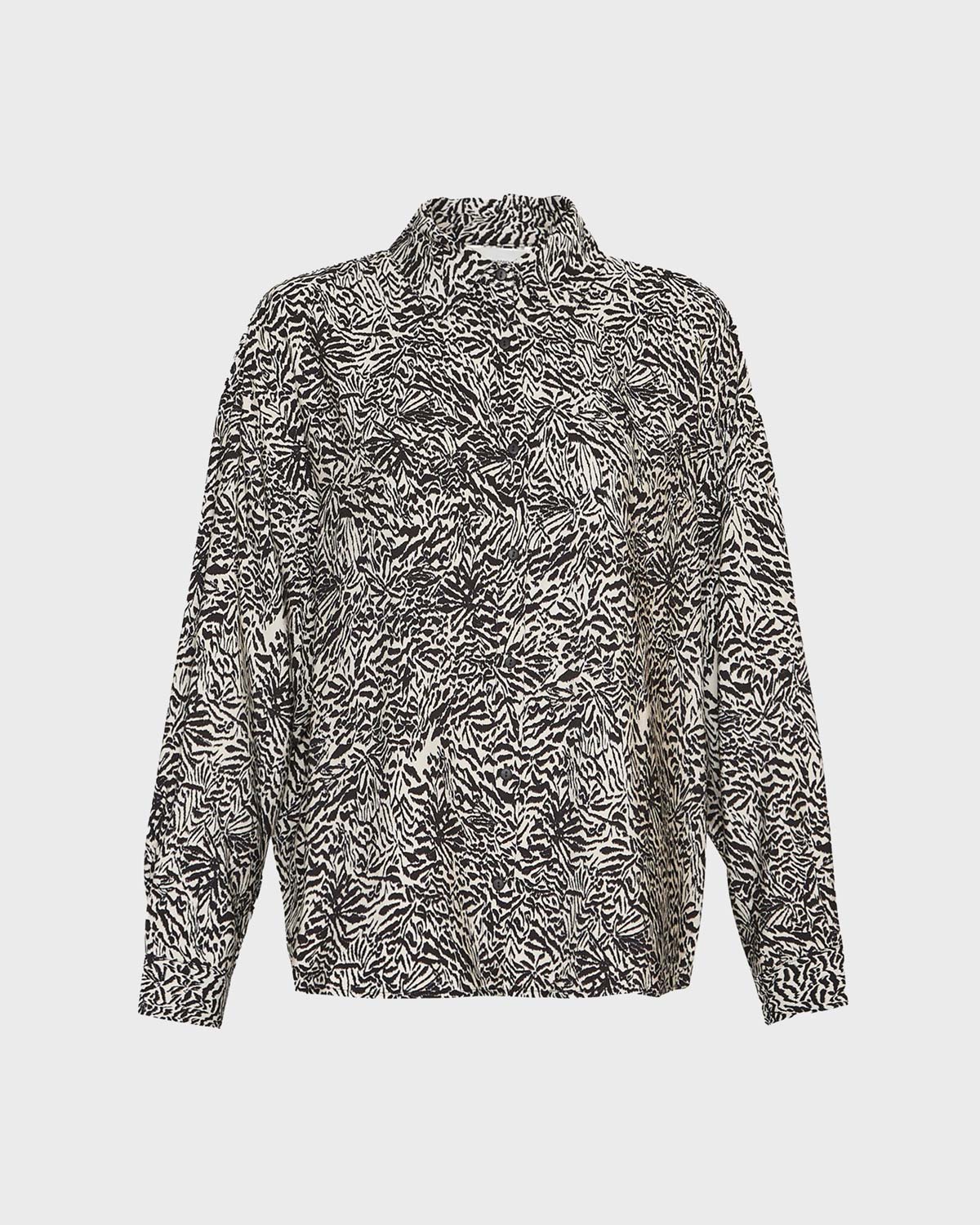 Moss Copenhagen Kleid MSCHAmabella Shirt Peyote Animal myMEID