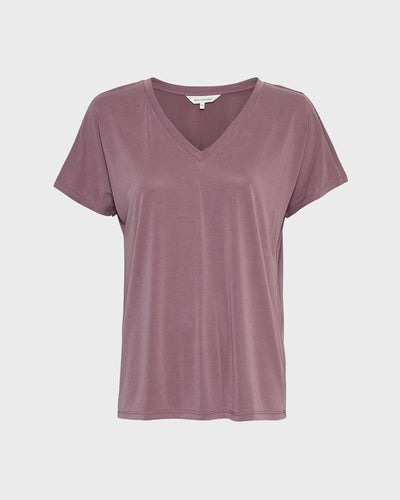 MSCHFenya Modal V Neck Tee Black Plum myMEID