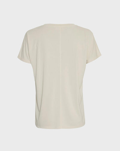 Moss Copenhagen T-Shirt MSCHFenya Modal V Neck Tee Oatmeal myMEID