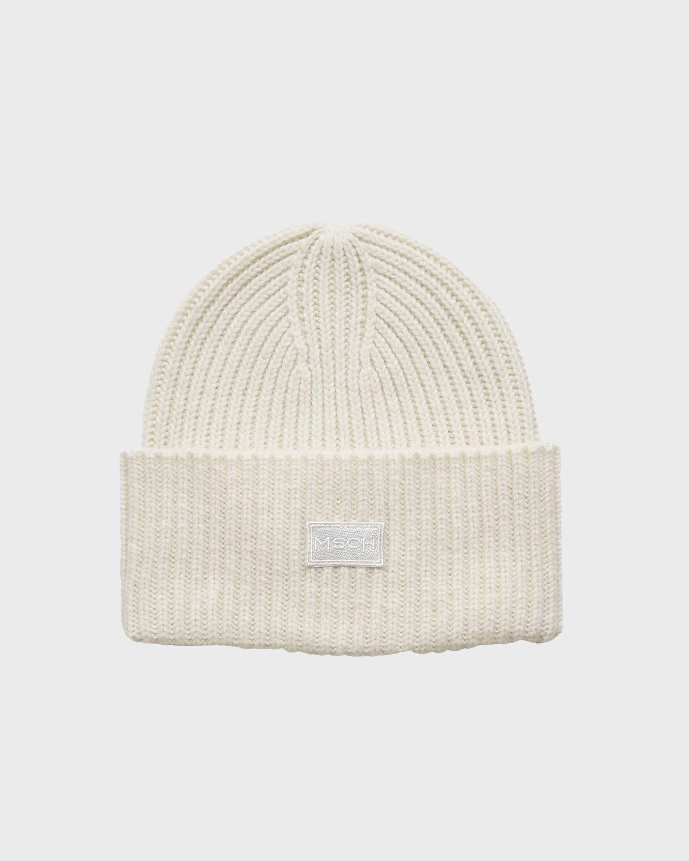 Moss Copenhagen Mütze MSCHKara LogoBeanie Egret myMEID