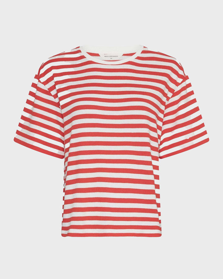 MSCHKemba Bahara Pullover Stripe Ice/Scarlet