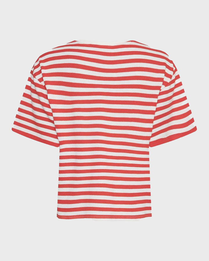 MSCHKemba Bahara Pullover Stripe Ice/Scarlet