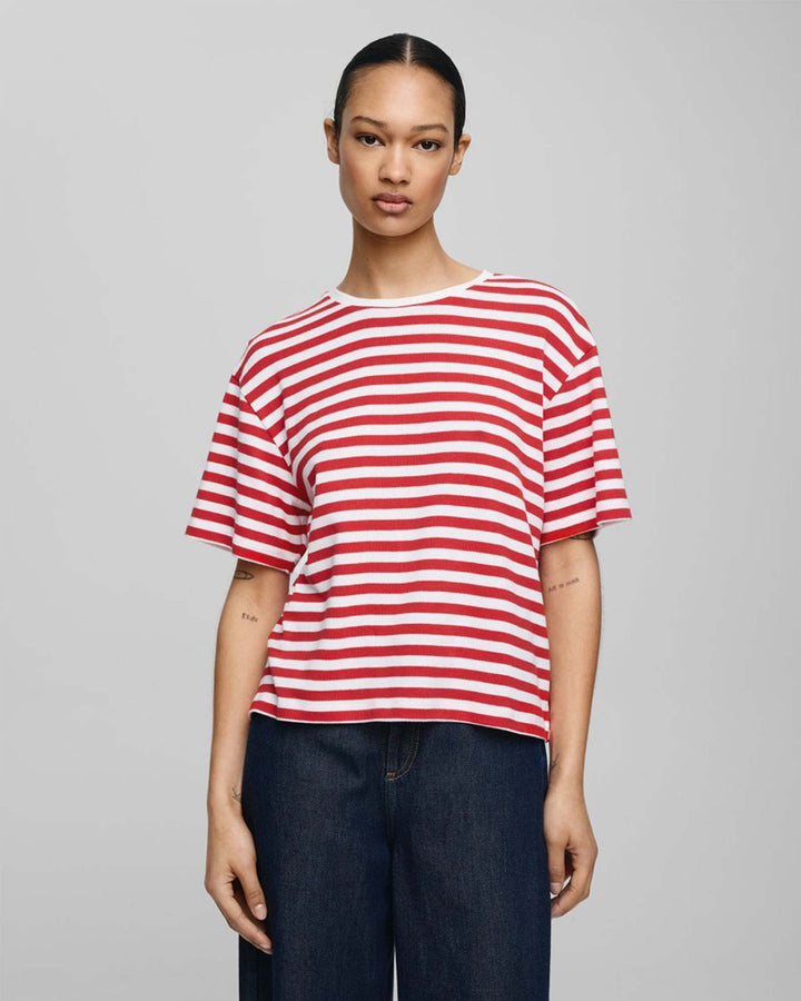 MSCHKemba Bahara Pullover Stripe Ice/Scarlet