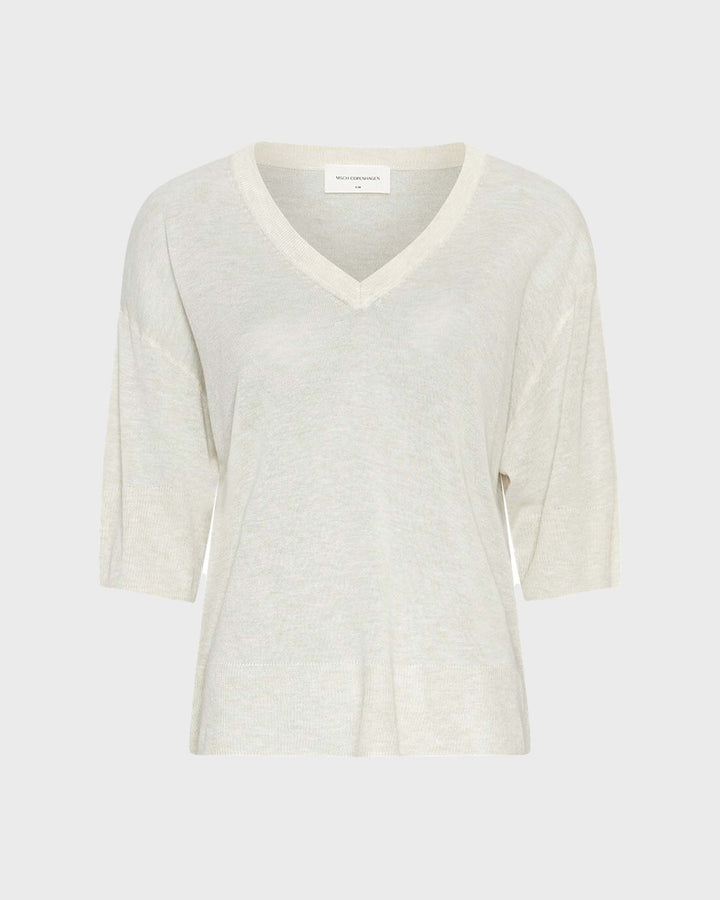 MSCHRini Kobra 2/4 V Pullover Sand Melange