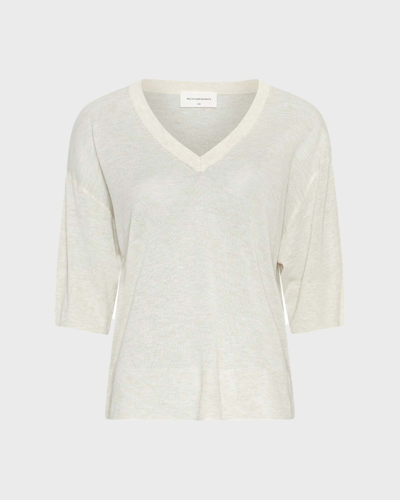 MSCHRini Kobra 2/4 V Pullover Sand Melange myMEID