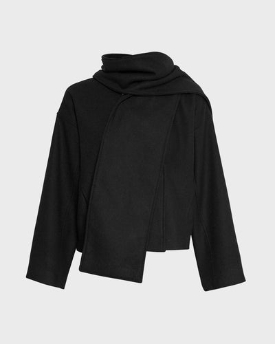 Moss Copenhagen Jacke MSCHSyden Scarf Jacket Black myMEID