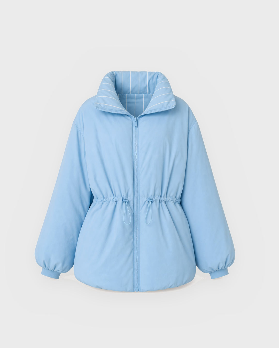 OH APRIL Jacke Nancy Puffer Jacket Sky Blue/Stripe
