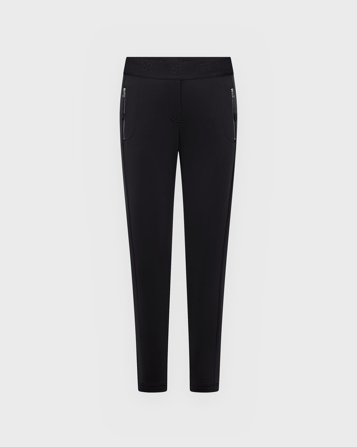Raffaello Rossi Hose Natina Ribbon Thermo Jersey Schwarz