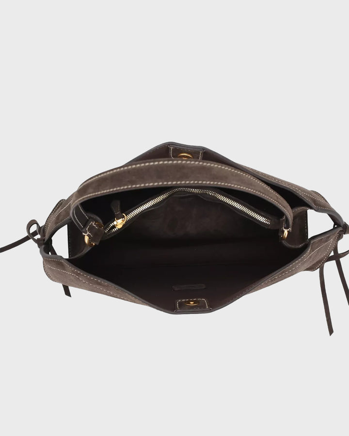 ABRO Handtasche Necessity Schultertasche Dark Brown – Bild 5