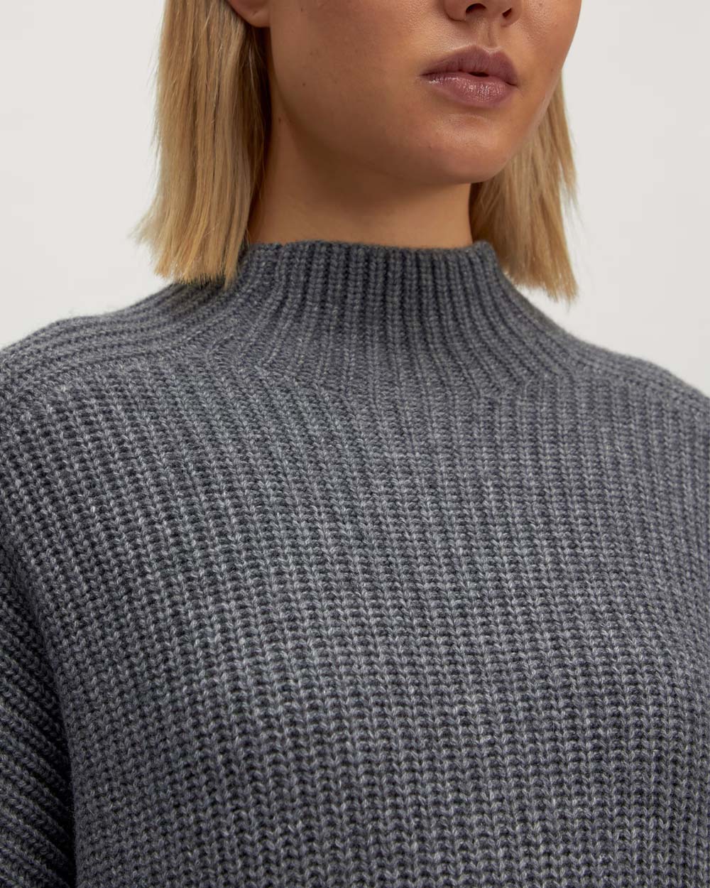 Neea Knit Dress Dark Grey Melange